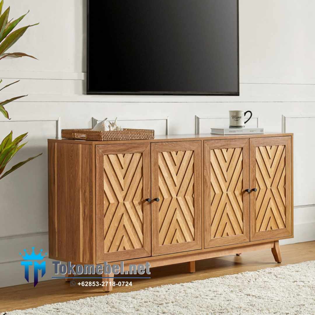 Bufet Tv Retro Modern Kayu Jati