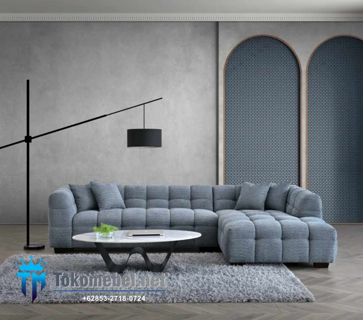 Sofa Sudut Mewah Minimalis Terbaru