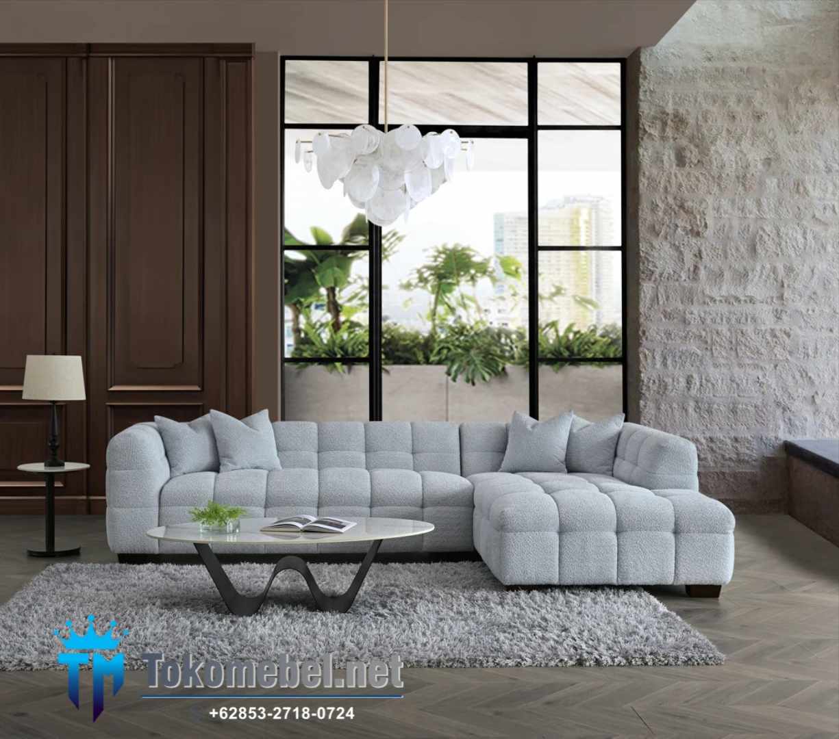 Sofa Sudut Minimalis Mewah Jepara