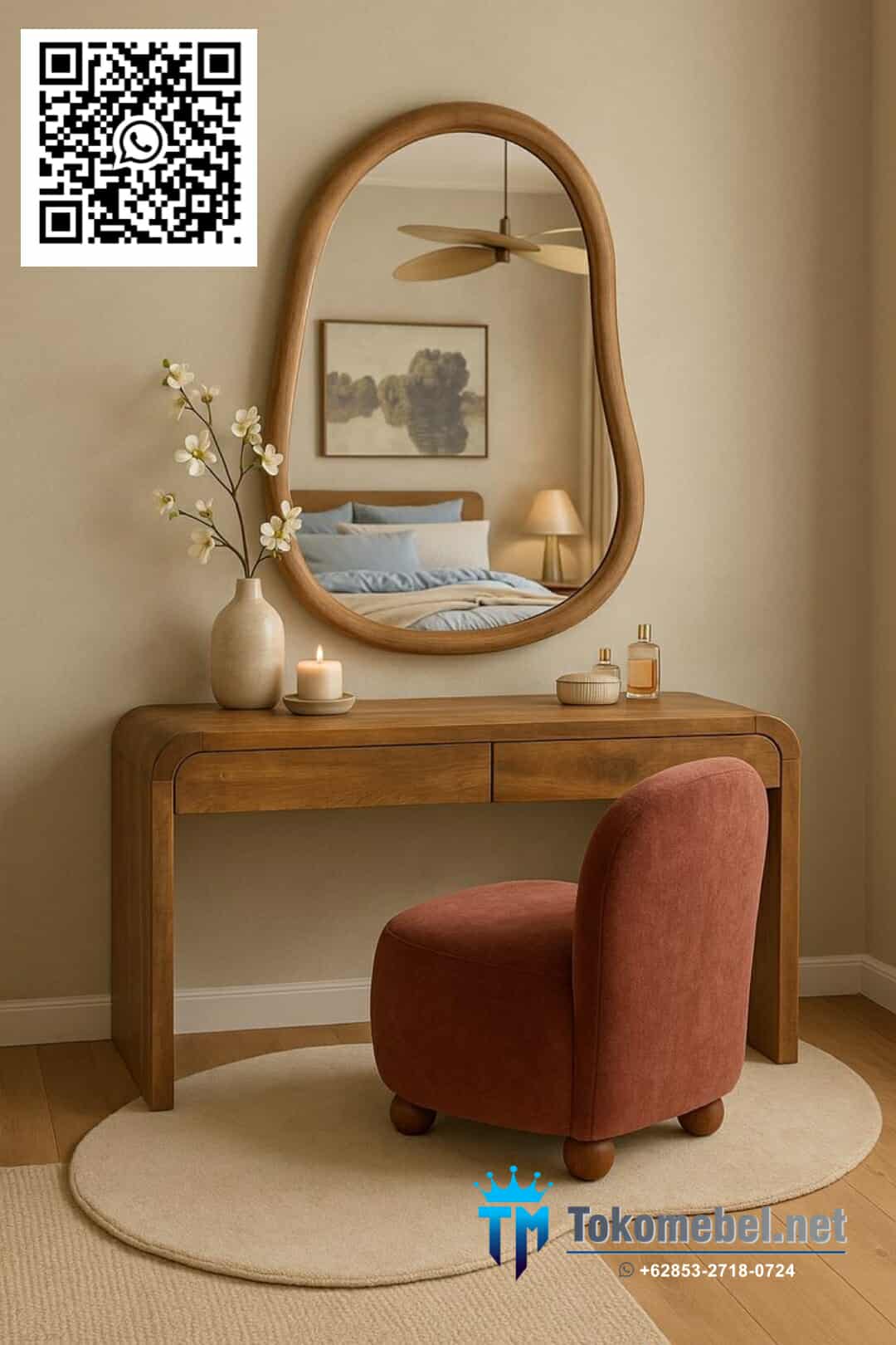 Meja Rias Minimalis Jati Jepara