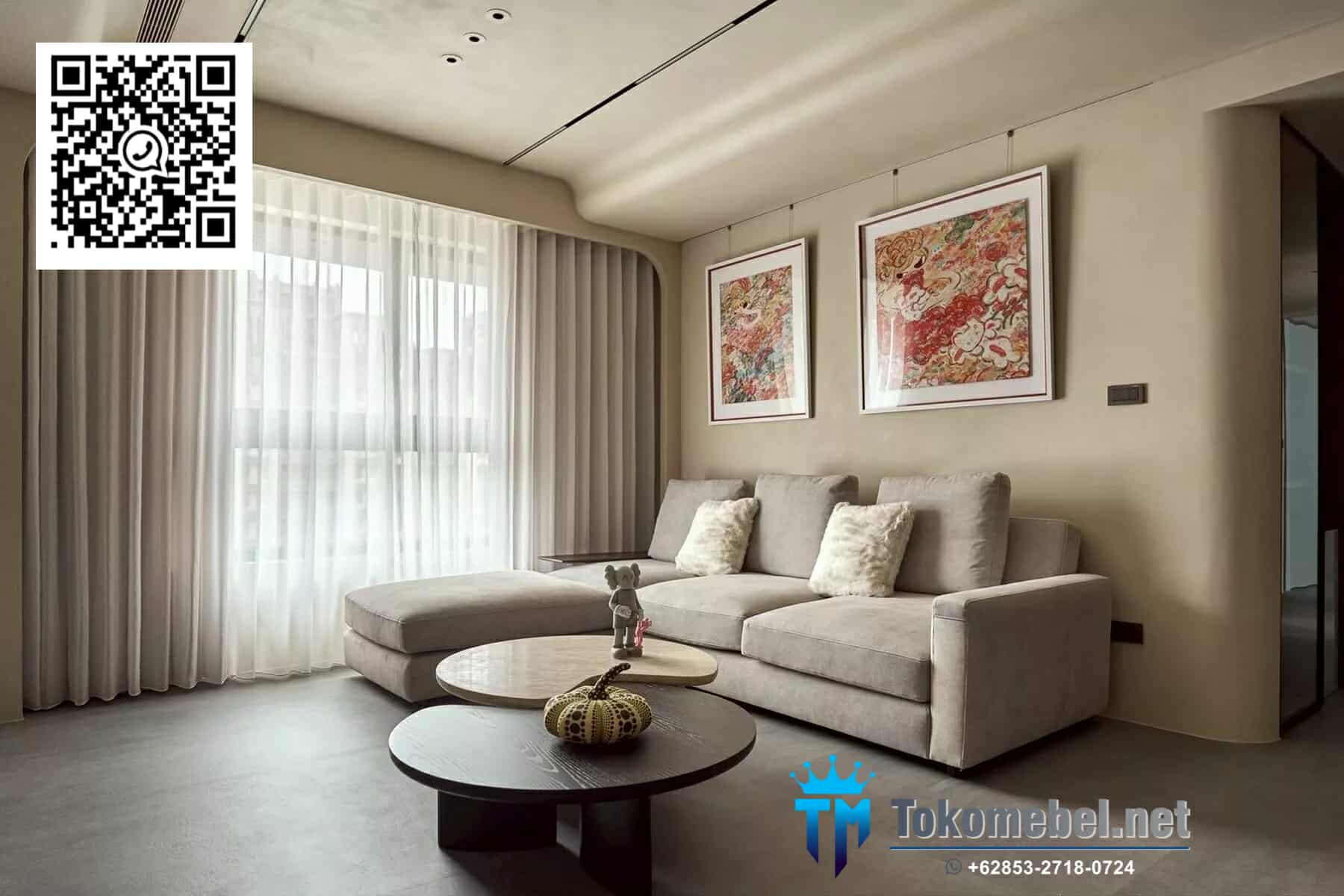 Sofa Sudut Minimalis Modern Kayu Jati Jepara